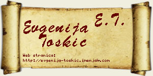 Evgenija Toskić vizit kartica